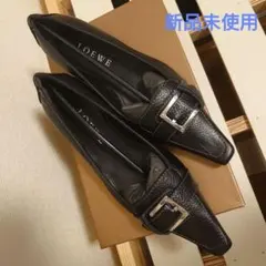 LOEWE ロエベ　モカシン　フラットパンプス　黒　36.5　23.5のサムネイル