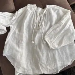 ルメランジュ　長袖プルオーバー　麻&cotton 大きめサイズのサムネイル