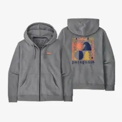patagonia グレー パーカー　海外メンズSサイズ　レディースMサイズ