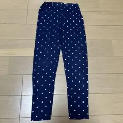 ネイビー・ホワイト ポルカドットボトムス 130cm