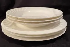 noritake ノリタケ スタジオコレクション お皿 9枚 波縁 ホワイト