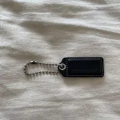 COACH ブラック レザー キーホルダー
