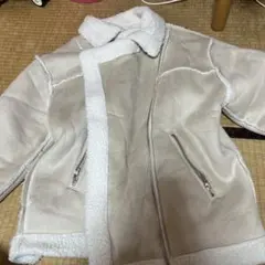 ムートン風ベージュジャケット