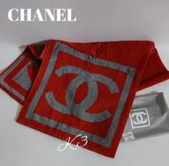 新品 CHANEL ハンドタオル ハンカチ CCマーク ネイビー×グレー - メルカリ