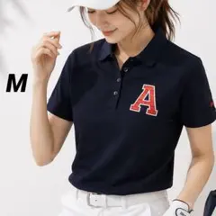 adidas アディダス ゴルフウェア ポロシャツ M レディース ロゴ刺繍