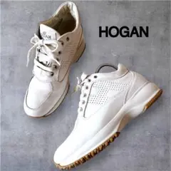 ホーガンHOGAN 上品　本革スニーカー　厚底　ホワイト　36 23cm