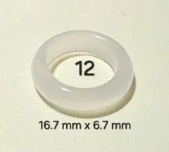 シ*ル様 天然石　オニキス　くり抜きリング　　パワーストーン　12号