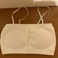 GU ホワイトリブブラトップ Mサイズ 2WAYバンドゥ
