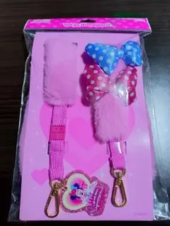 スマホショルダー ストラップ ミニパル ミニファン ピンク もこもこ