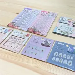 クリアネイルチップ&ネイルシールセット