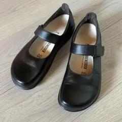 希少 美品 ビルケンシュトック メリージェーン ストラップレザーシューズ 黒