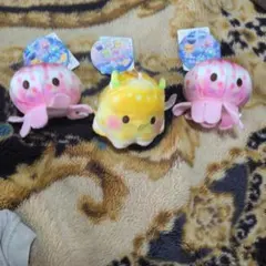 ゆめいろくらげマスコットとめんだこマスコット 3種セットのサムネイル