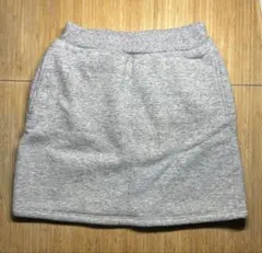 UNIQLO KIDS グレー 裏ボアミニスカート130