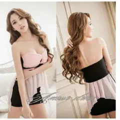 セクシーなキャバドレス ミニ ドレス ベア ワンピース ぺプラム キャバ