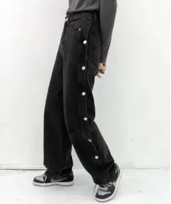 美品 CREARE -LINO- サイドボタンパンツ　M