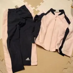adidas ジャージ 上下セット アップ ピンク/ネイビー