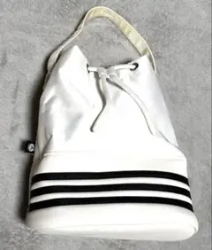 adidas golf 巾着型 ショルダーバッグ ゴルフ　ホワイト　美品