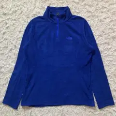 THE NORTH FACE POLARTEC フリース M ブルー 刺繍 ロゴ