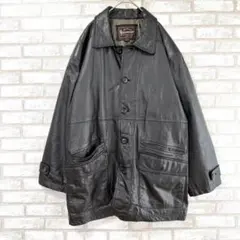 ロードアンソニー　ロングレザージャケット　牛革　黒　メンズ　アウター　L