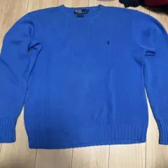 ポロラルフローレンニット水色