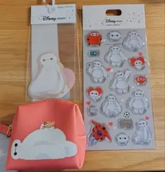 ディズニーストア ベイマックス ステッカー ミニポーチ