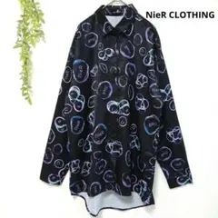 ニーアクロージング ロゴプリント シャツ バブル柄 大きいサイズ フリーサイズ