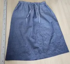 膝丈スカート ウエストゴム