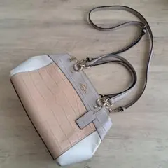 COACH 2way ショルダーバッグ クロコ型押し バイカラー - メルカリ