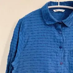 T'BIS STUDIO 【M〜L】青 長袖　シャツ　カジュアル　キレイめのサムネイル