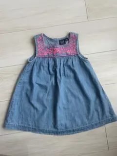 GAP デニム刺繍ノースリーブワンピース