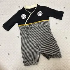男の子　紋付袴風ツーウェイオール 長袖 袴風ロンパース　50〜60cm