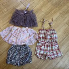 まとめ売り　110サイズ　100サイズ　女の子キュロット　短パン　4点セット