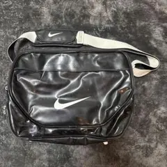 90’s NIKE エナメル ショルダーバッグ ブラック
