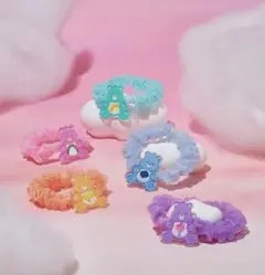 ケアベア ヘアゴム 水色