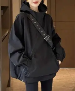 フードパーカー ブラック