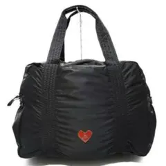 〈美品〉agnès b. ボストンバッグ 黒 旅行用バッグ アニエスベー agnes b.（アニエスベー） ボストンバッグ ナイロン 2wayボストン