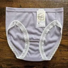 レディースショーツ　かわいい女性下着　綿混　Mパープル　紫　シンプル　パンツのサムネイル