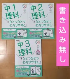 中1理科をひとつひとつわかりやすく。中2理科をひとつひとつわかりやすく。中3理科