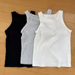 リブ編みブラタンクトップ3枚セット