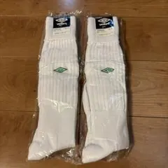 umbro サッカーソックス 25-27 ホワイト 2足セット