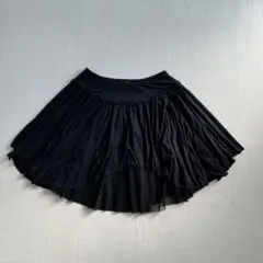 フレアスカート ミニスカート　柔らか生地　グランジ　ロック　平成ギャル　y2k