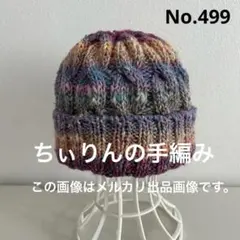 No.499 手編みのニット帽　（野呂英作　七曜日　火曜日　使用）