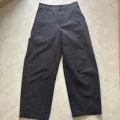 ユニクロ ジャージーバレルレッグパンツ M ネイビー 裾上げなし