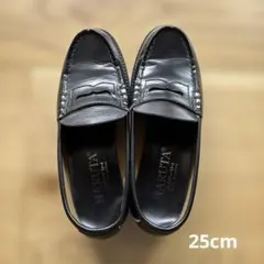 HARUTA ブラックレザー ローファー