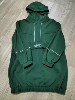 緑スウェットパーカーワンピース