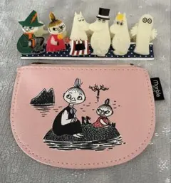 ムーミン イラスト コインケース ピンク クリップ6種