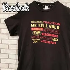【美品】リーボック Reebok Tシャツ 半袖 刺繍ロゴ ブラック クラシック