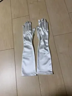 ウェディンググローブ　サテン　肘下