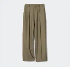UNIQLO タックワイドパンツ オリーブ
