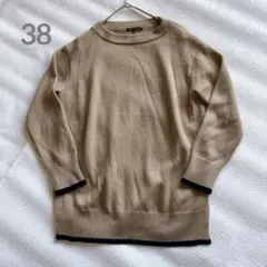 23区オンワード樫山クルーネック柔らかニットセーター ウール/アクリル　38